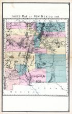 New Mexico, United States 1885 Atlas of Central and Midwestern States